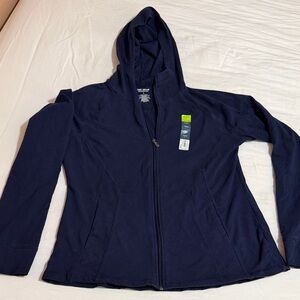 Women's Navy Blue Hooded Jacket